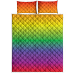 LGBT Pride Rainbow Gradient Print Quilt Bed Set