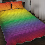 LGBT Pride Rainbow Gradient Print Quilt Bed Set