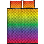 LGBT Pride Rainbow Gradient Print Quilt Bed Set