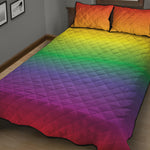 LGBT Pride Rainbow Gradient Print Quilt Bed Set