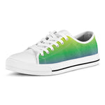 LGBT Pride Rainbow Gradient Print White Low Top Shoes