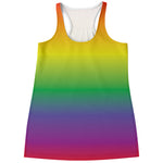 LGBT Pride Rainbow Gradient Print Women's Racerback Tank Top