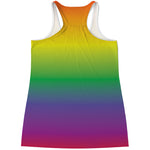 LGBT Pride Rainbow Gradient Print Women's Racerback Tank Top