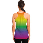 LGBT Pride Rainbow Gradient Print Women's Racerback Tank Top