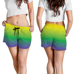 LGBT Pride Rainbow Gradient Print Women's Shorts