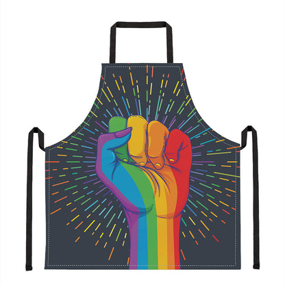 LGBT Pride Rainbow Hand Print Apron