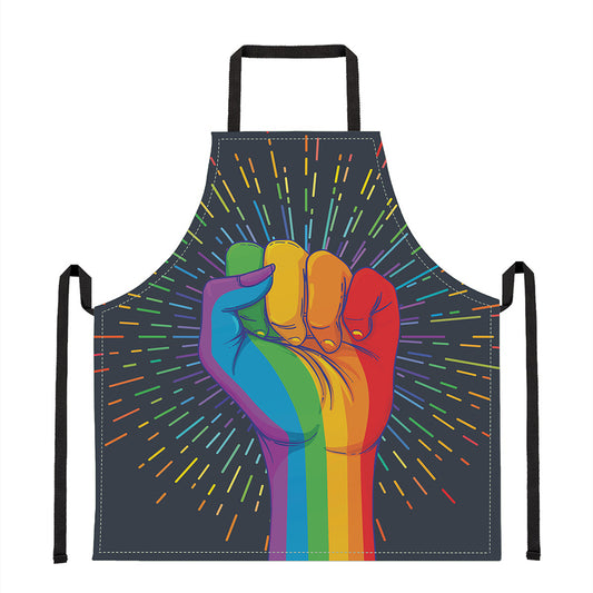 LGBT Pride Rainbow Hand Print Apron
