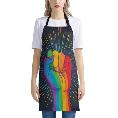 LGBT Pride Rainbow Hand Print Apron