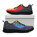 LGBT Pride Rainbow Hand Print Black Running Shoes
