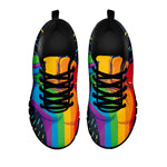 LGBT Pride Rainbow Hand Print Black Sneakers