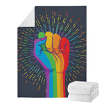 LGBT Pride Rainbow Hand Print Blanket
