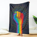 LGBT Pride Rainbow Hand Print Blanket