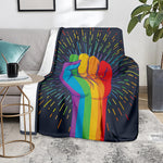 LGBT Pride Rainbow Hand Print Blanket