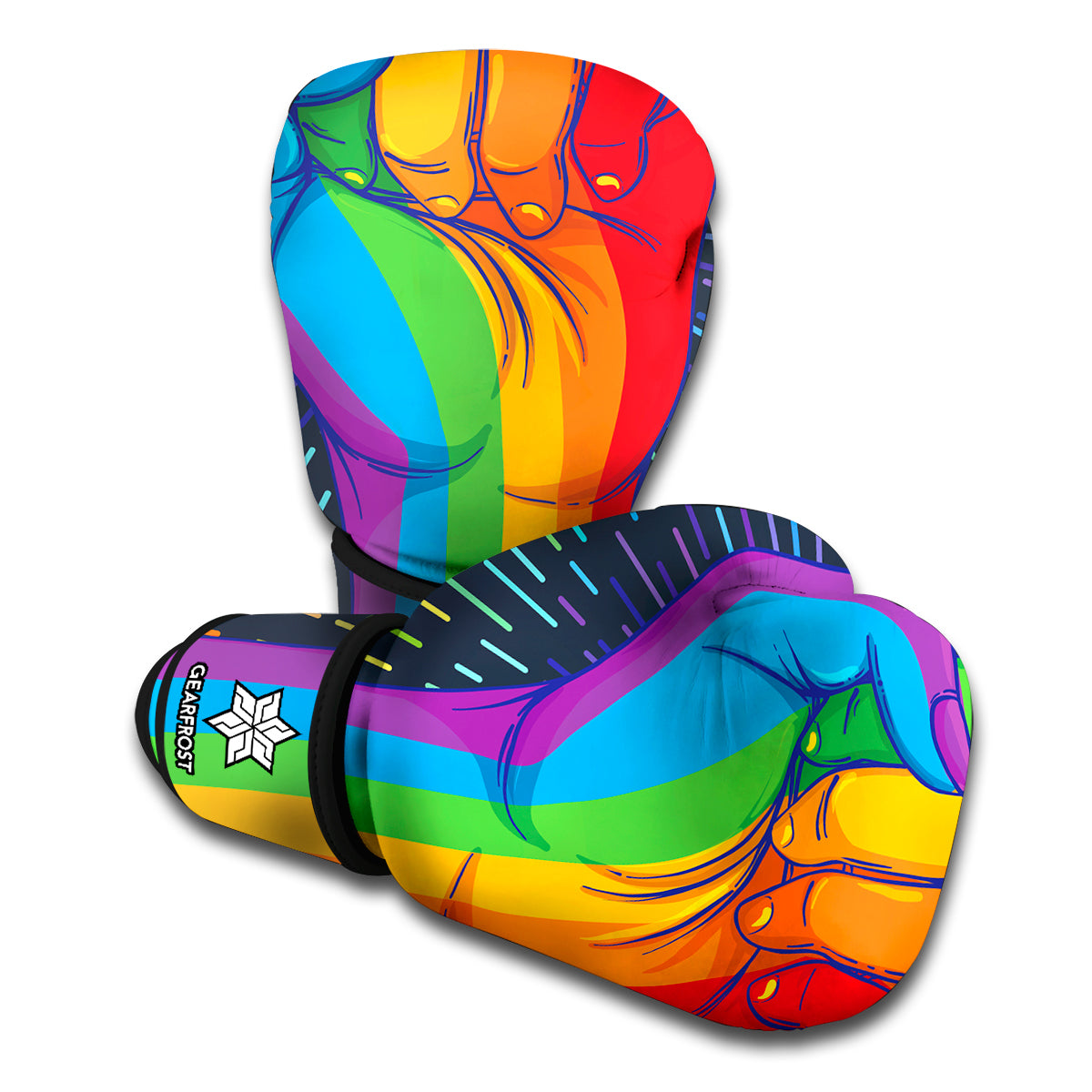 LGBT Pride Rainbow Hand Print Boxing Gloves