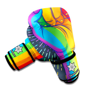 LGBT Pride Rainbow Hand Print Boxing Gloves