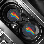 LGBT Pride Rainbow Hand Print Car Coasters