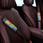 LGBT Pride Rainbow Hand Print Car Seat Belt Covers