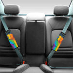 LGBT Pride Rainbow Hand Print Car Seat Belt Covers