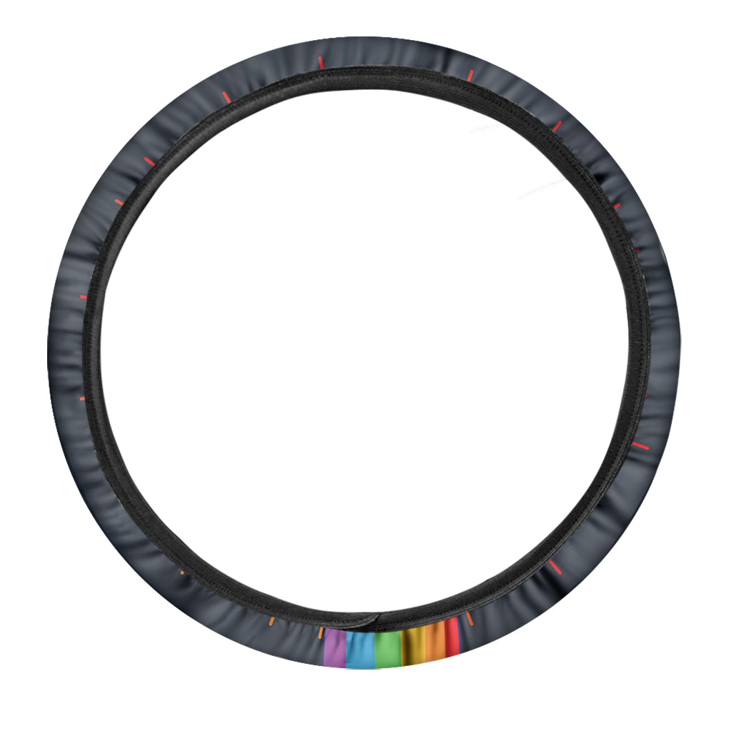 LGBT Pride Rainbow Hand Print Car Steering Wheel Cover