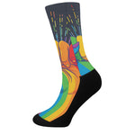 LGBT Pride Rainbow Hand Print Crew Socks