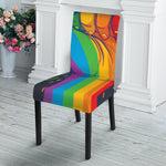 LGBT Pride Rainbow Hand Print Dining Chair Slipcover