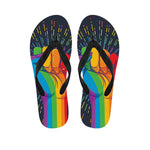 LGBT Pride Rainbow Hand Print Flip Flops