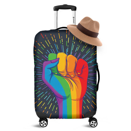 LGBT Pride Rainbow Hand Print Luggage Cover