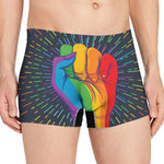 LGBT Pride Rainbow Hand Print Men's Boxer Briefs