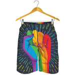 LGBT Pride Rainbow Hand Print Men's Shorts