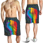 LGBT Pride Rainbow Hand Print Men's Shorts