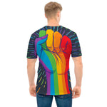 LGBT Pride Rainbow Hand Print Men's T-Shirt