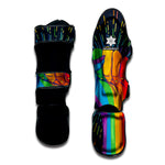 LGBT Pride Rainbow Hand Print Muay Thai Shin Guard