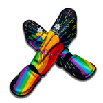 LGBT Pride Rainbow Hand Print Muay Thai Shin Guard