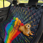 LGBT Pride Rainbow Hand Print Pet Car Back Seat Cover