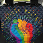 LGBT Pride Rainbow Hand Print Pet Car Back Seat Cover