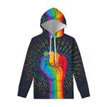 LGBT Pride Rainbow Hand Print Pullover Hoodie