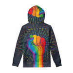 LGBT Pride Rainbow Hand Print Pullover Hoodie