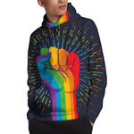 LGBT Pride Rainbow Hand Print Pullover Hoodie