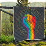 LGBT Pride Rainbow Hand Print Quilt