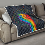 LGBT Pride Rainbow Hand Print Quilt