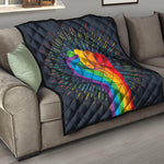 LGBT Pride Rainbow Hand Print Quilt