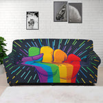 LGBT Pride Rainbow Hand Print Sofa Cover