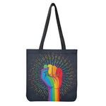 LGBT Pride Rainbow Hand Print Tote Bag