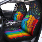 LGBT Pride Rainbow Hand Print Universal Fit Car Seat Covers