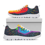 LGBT Pride Rainbow Hand Print White Sneakers