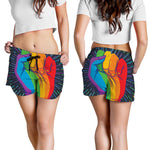 LGBT Pride Rainbow Hand Print Women's Shorts