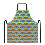 LGBT Pride Rainbow Heart Pattern Print Apron