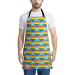 LGBT Pride Rainbow Heart Pattern Print Apron