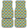 LGBT Pride Rainbow Heart Pattern Print Front and Back Car Floor Mats