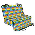 LGBT Pride Rainbow Heart Pattern Print Pet Car Back Seat Cover